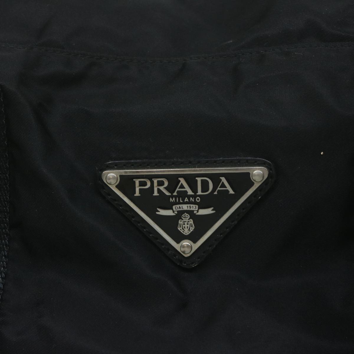 PRADA Boston Bag Nylon Black Auth 61194