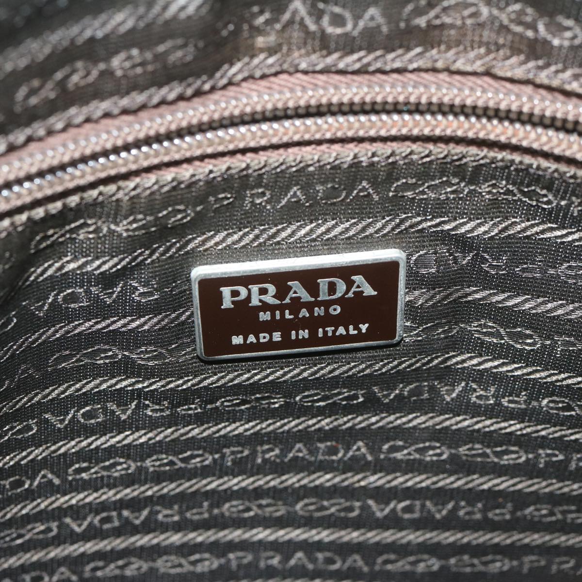 PRADA Shoulder Bag Nylon Khaki Auth 61236