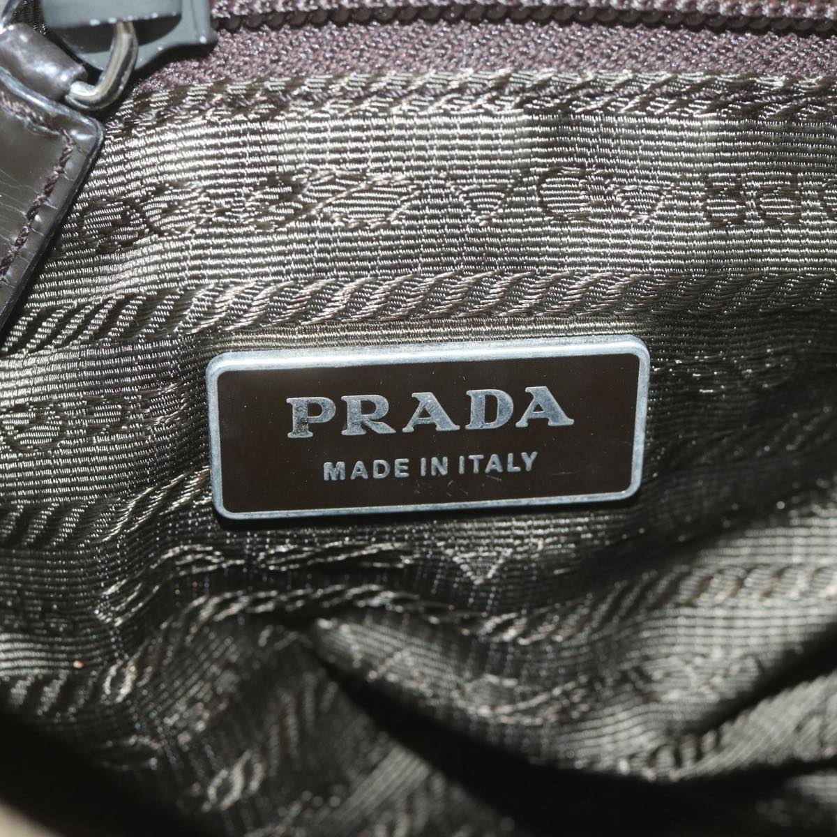 PRADA Shoulder Bag Nylon Beige Auth 61256