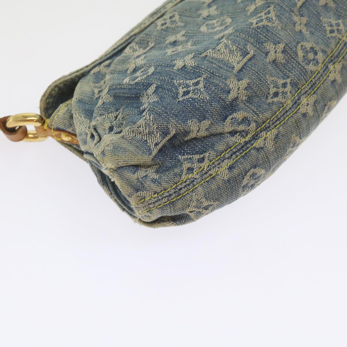 LOUIS VUITTON Monogram Denim Mini Preity Shoulder Bag Blue M95050 Auth 61295