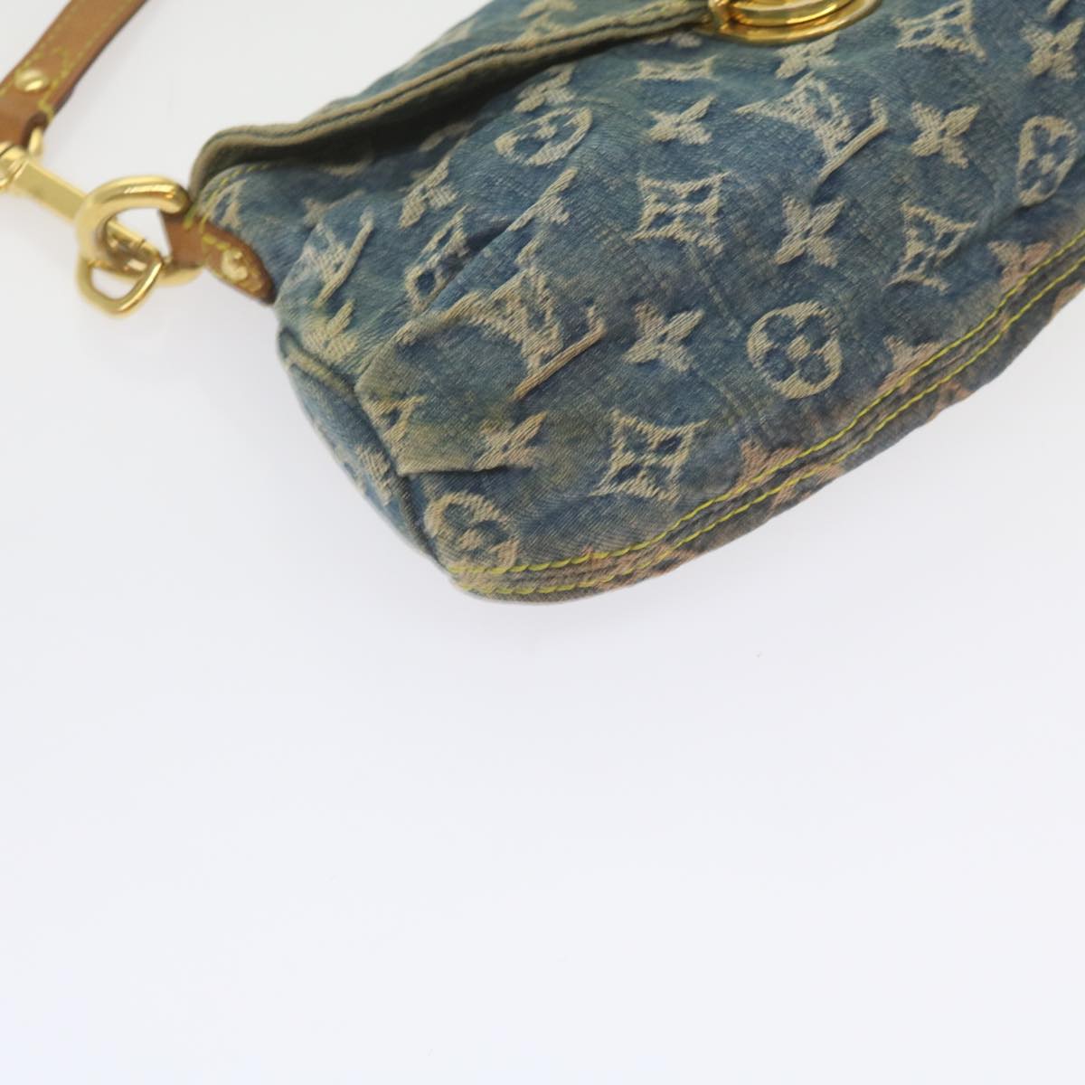 LOUIS VUITTON Monogram Denim Mini Preity Shoulder Bag Blue M95050 Auth 61296