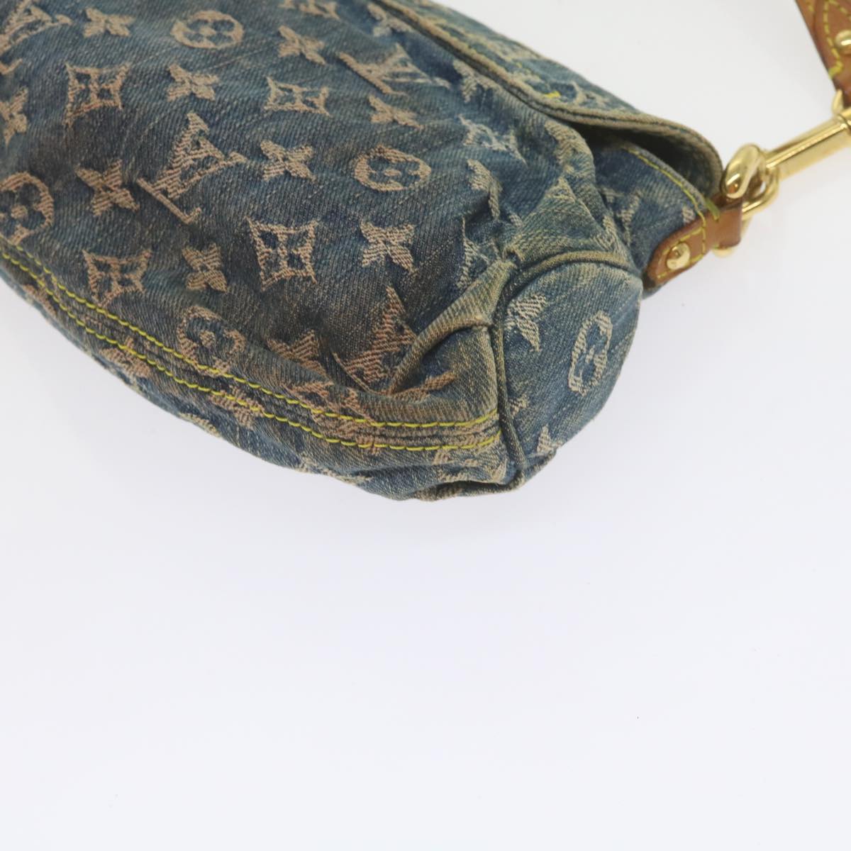 LOUIS VUITTON Monogram Denim Mini Preity Shoulder Bag Blue M95050 Auth 61296