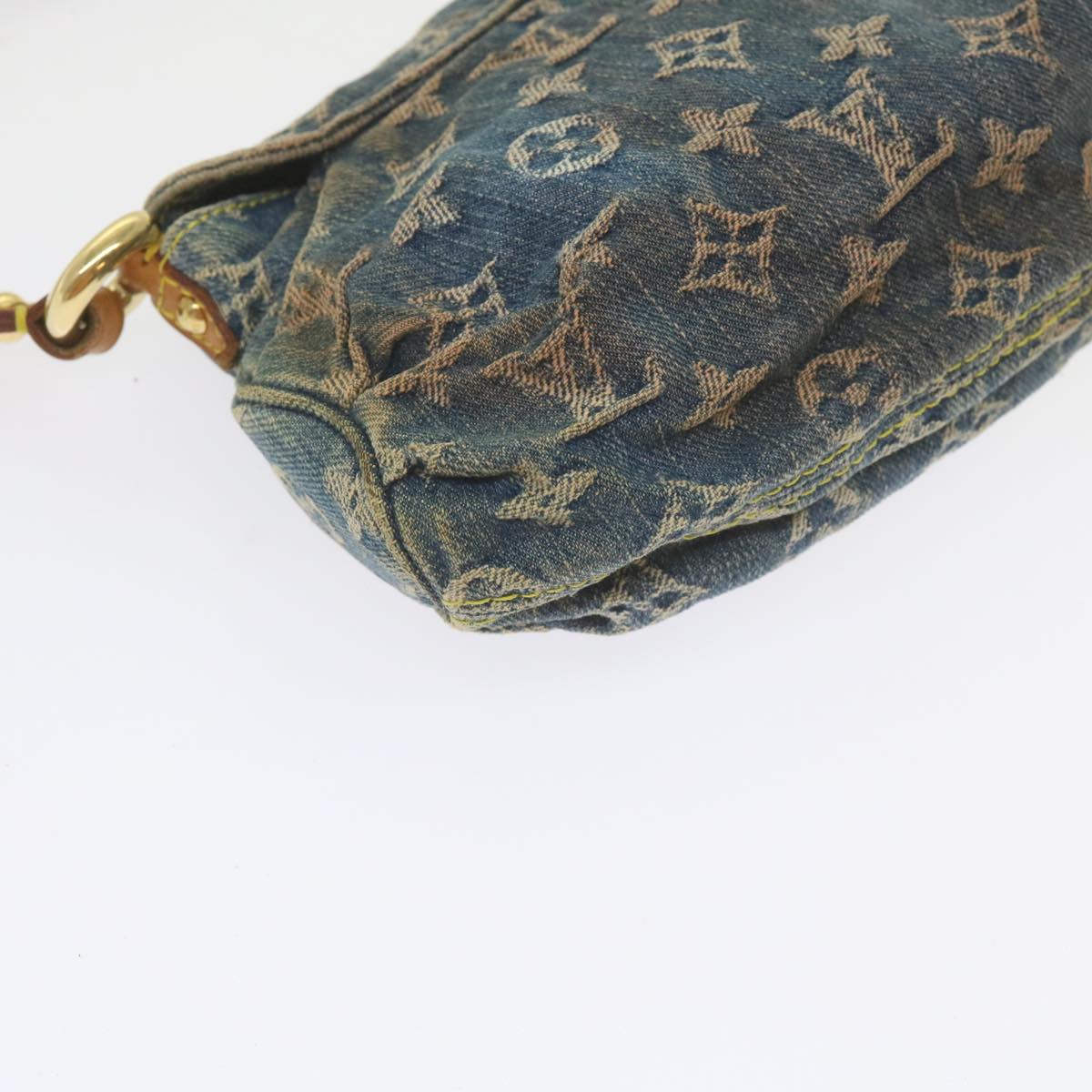 LOUIS VUITTON Monogram Denim Mini Preity Shoulder Bag Blue M95050 Auth 61296