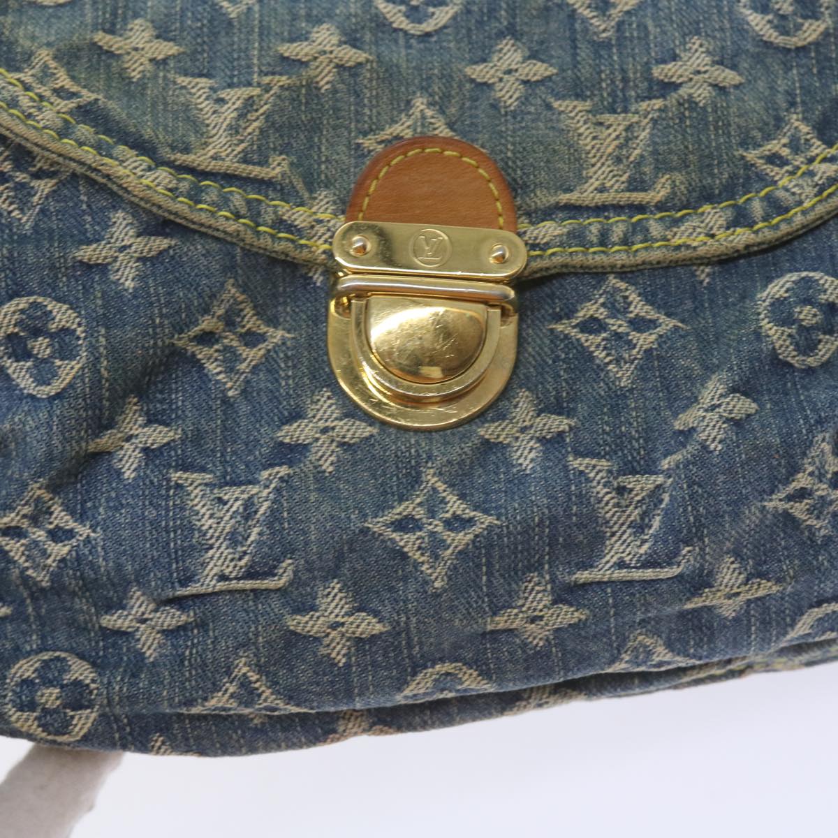 LOUIS VUITTON Monogram Denim Mini Preity Shoulder Bag Blue M95050 Auth 61296