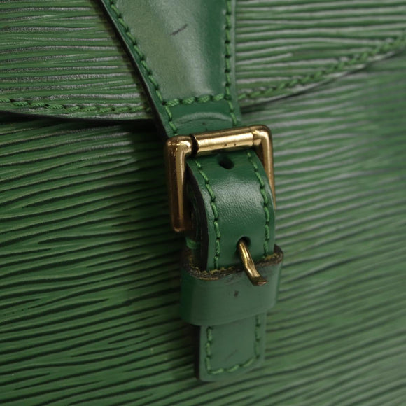 LOUIS VUITTON Epi Jeune Fille MM Shoulder Bag Green M52154 LV Auth 61310