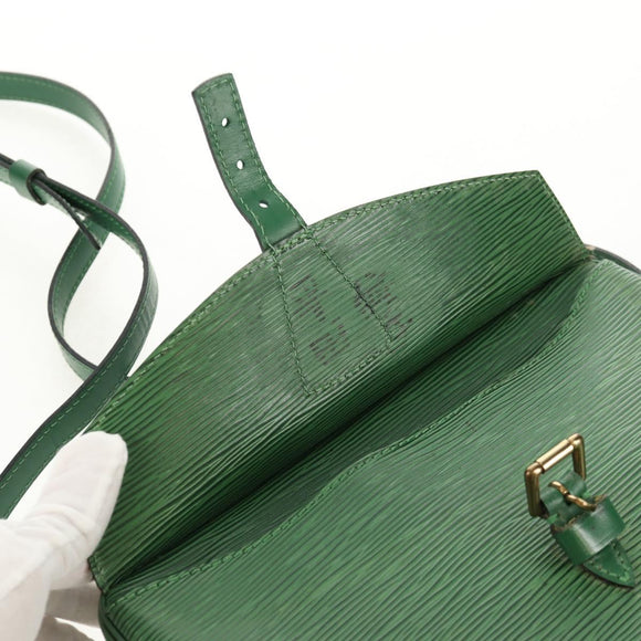 LOUIS VUITTON Epi Jeune Fille MM Shoulder Bag Green M52154 LV Auth 61310