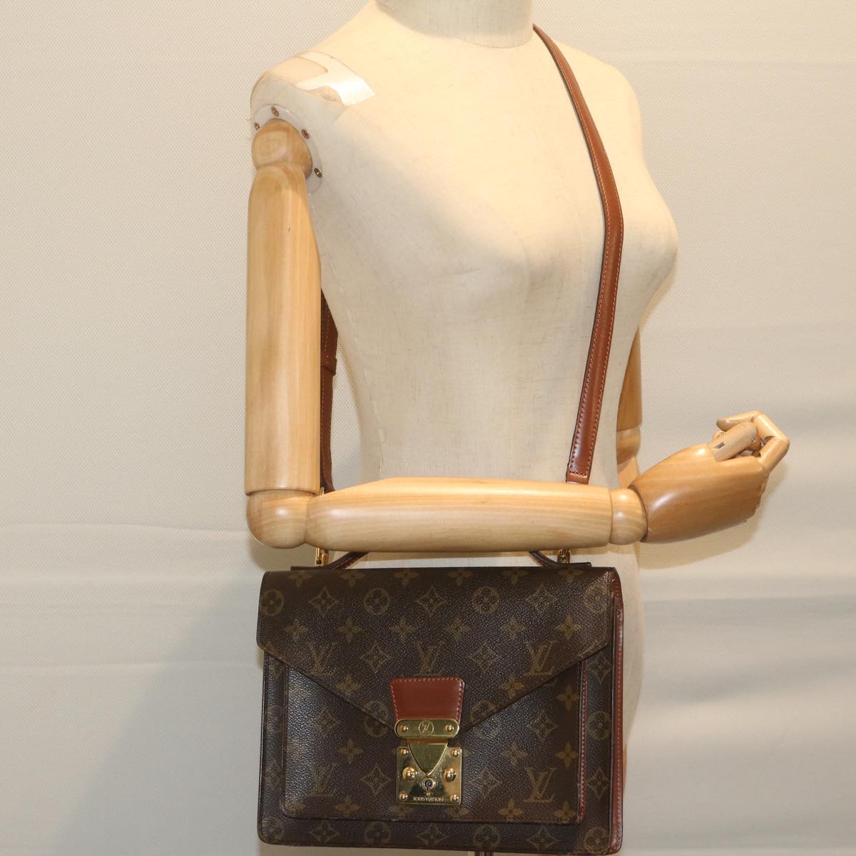 LOUIS VUITTON Monogram Monceau 26 Shoulder Bag 2way M51187 LV Auth 61314