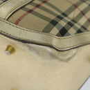 BURBERRY Nova Check Hand Bag Nylon Canvas Beige Auth 61344-9