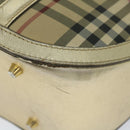 BURBERRY Nova Check Hand Bag Nylon Canvas Beige Auth 61344-15