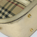 BURBERRY Nova Check Hand Bag Nylon Canvas Beige Auth 61344-16