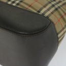 BURBERRY Nova Check Hand Bag Canvas Beige Auth 61346-15