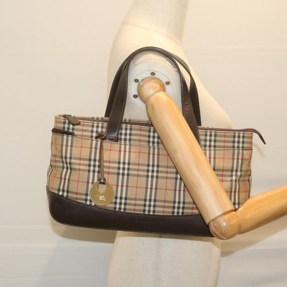 BURBERRY Nova Check Handtasche Canvas Beige Orig 61346