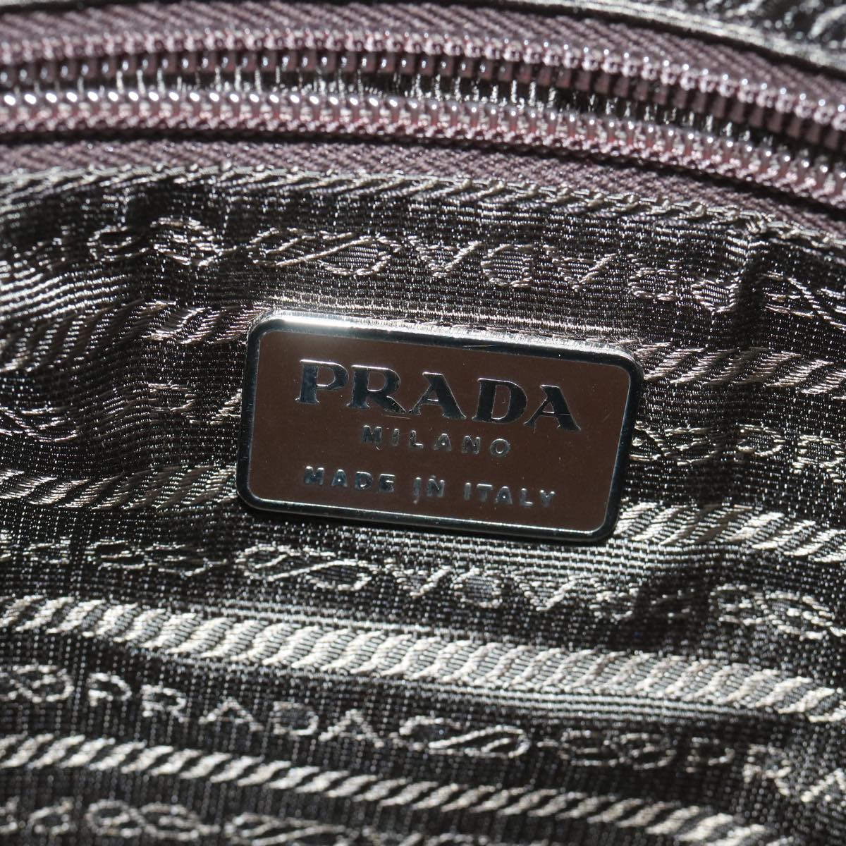 PRADA Hand Bag Nylon Khaki Auth 61415