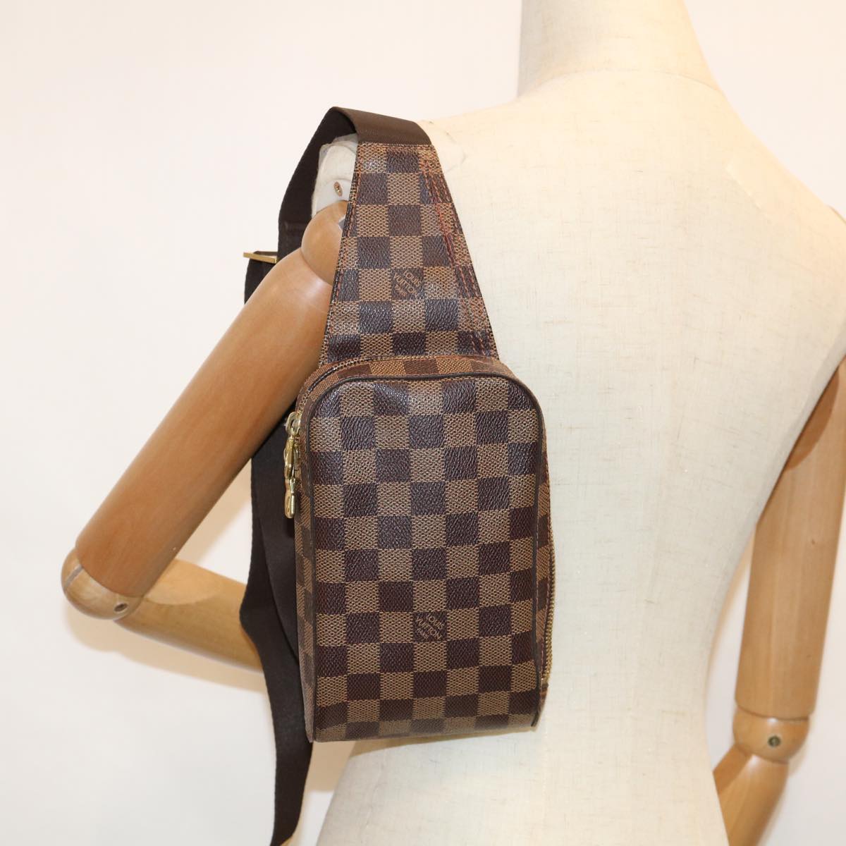 LOUIS VUITTON Damier Ebene Geronimos Shoulder Bag N51994 LV Auth 61462