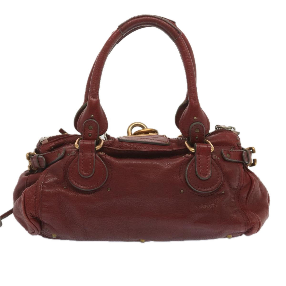 Chloe Hand Bag Leather Red 03 05 53 Auth 61485 - 0