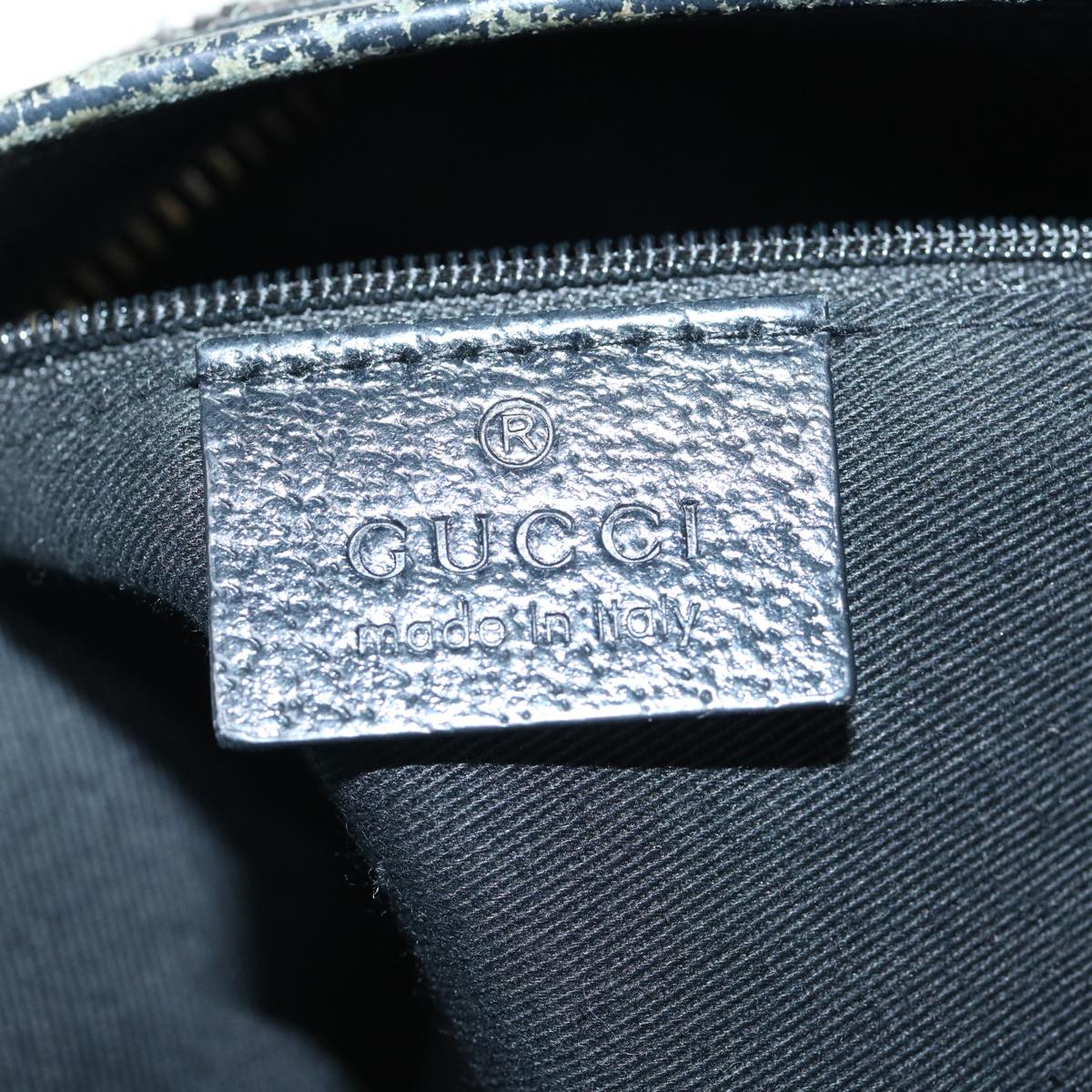 GUCCI GG Canvas Shoulder Bag Black 113013 Auth 61651