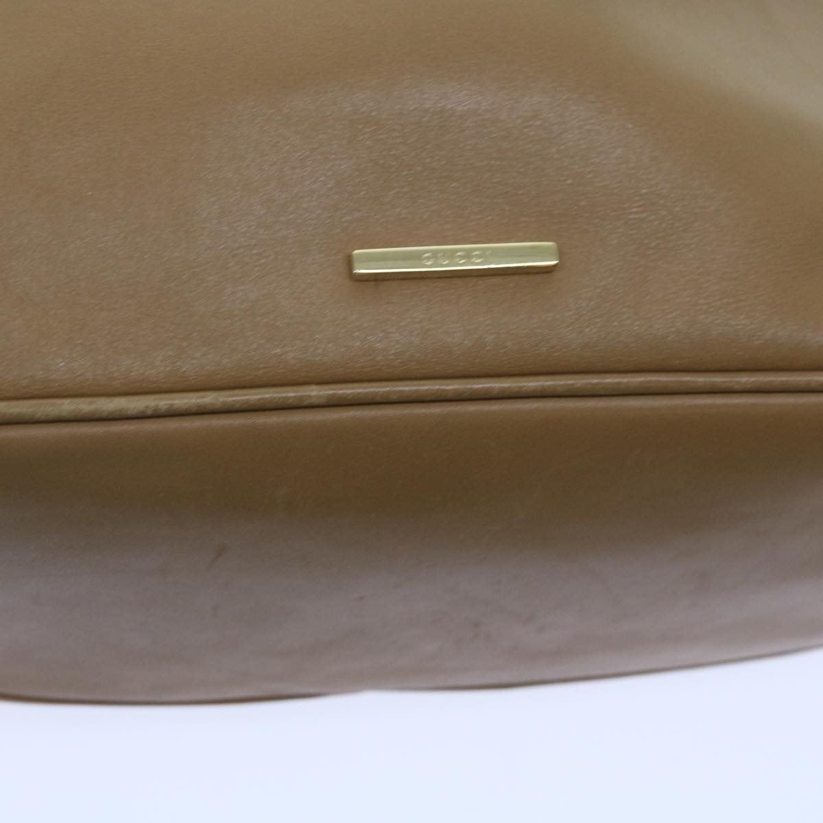 GUCCI Shoulder Bag Leather Brown Auth 61701