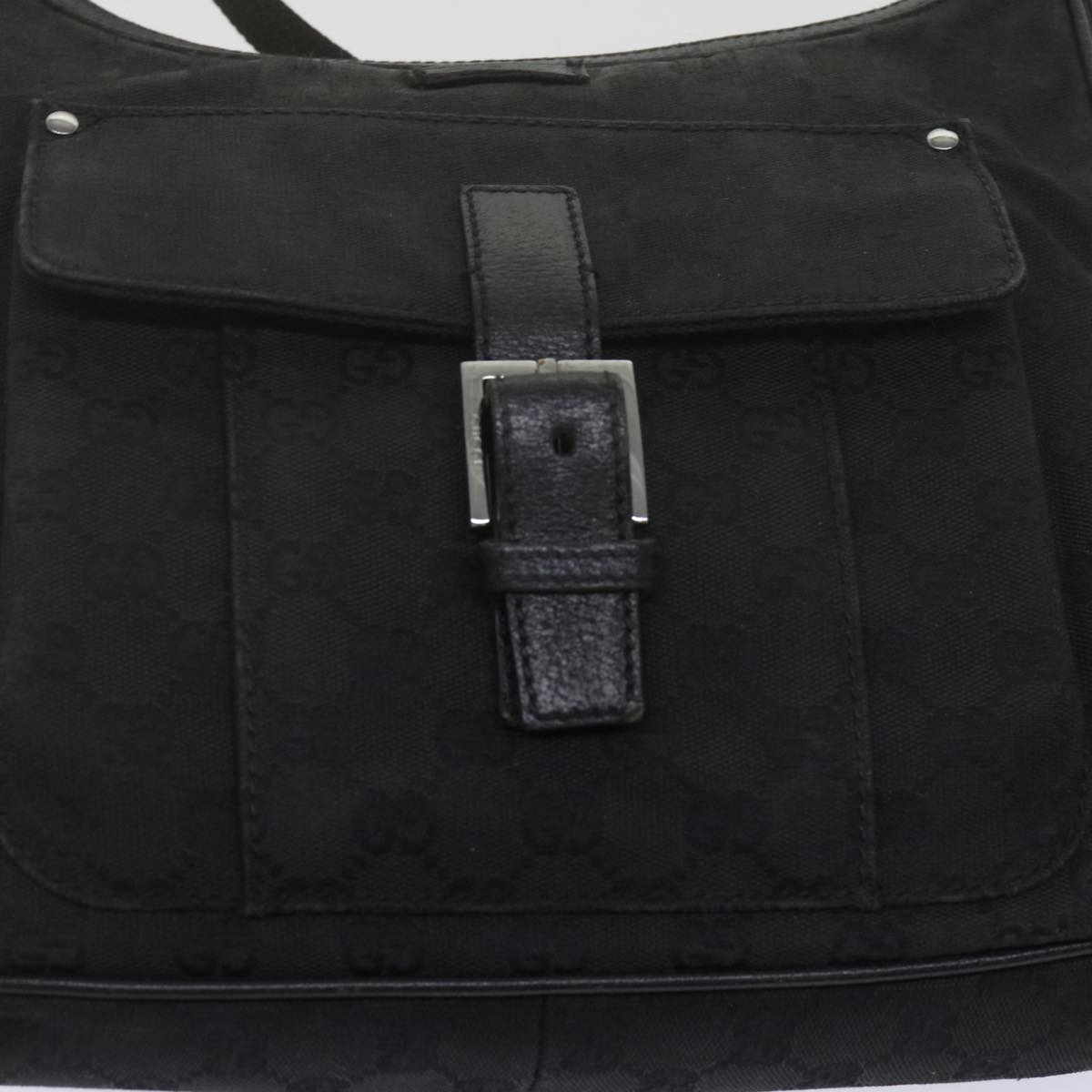 GUCCI GG Canvas Shoulder Bag Black Auth 61704