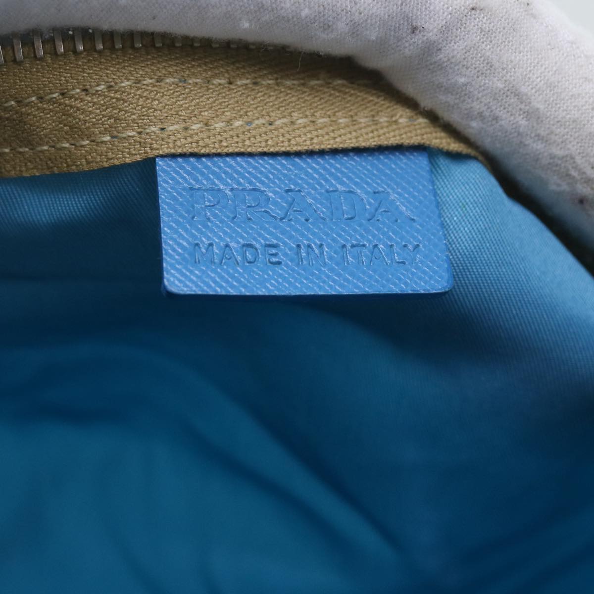 PRADA Hand Bag Nylon Blue Auth 61706