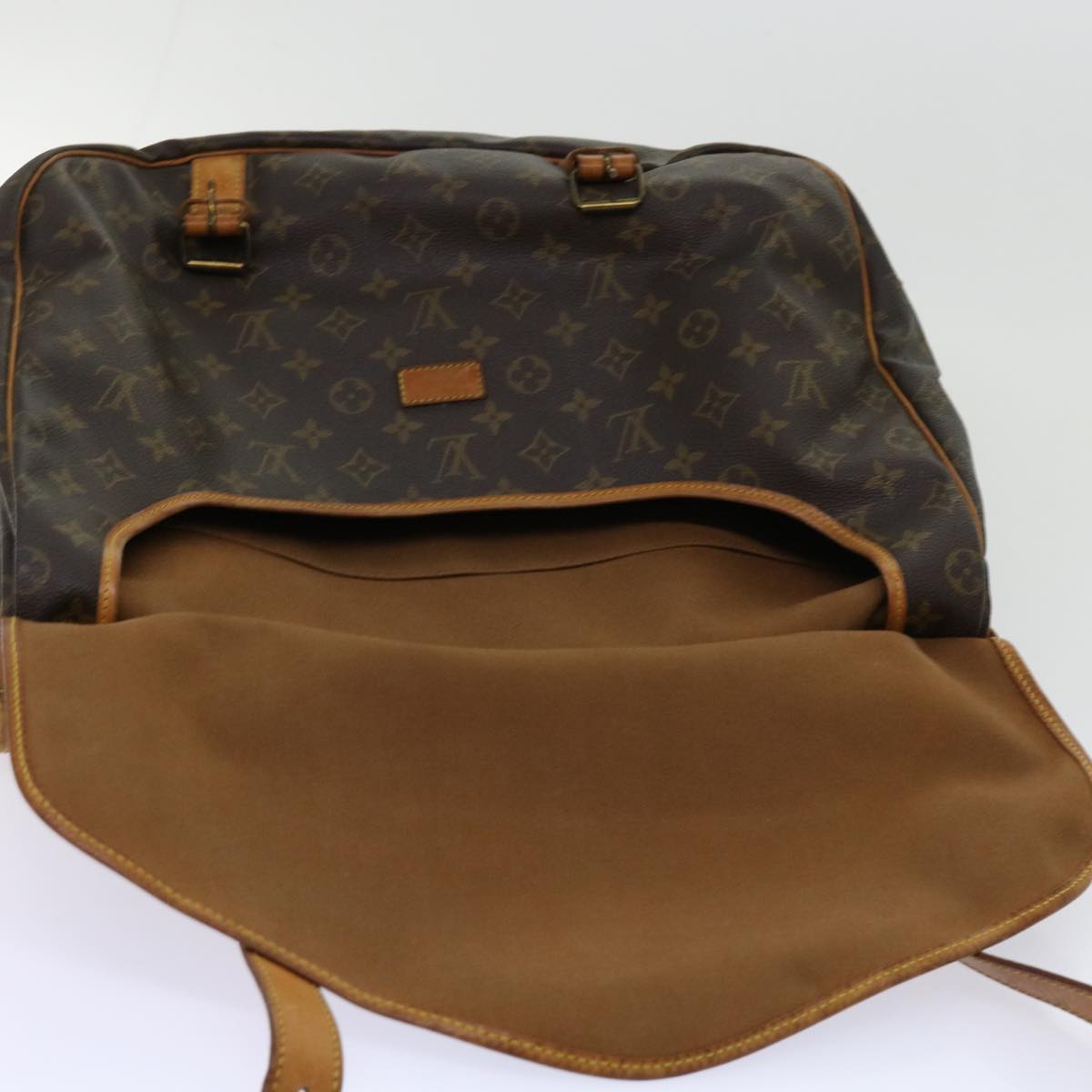 LOUIS VUITTON Monogram Saumur 43 Shoulder Bag M42252 LV Auth 61721