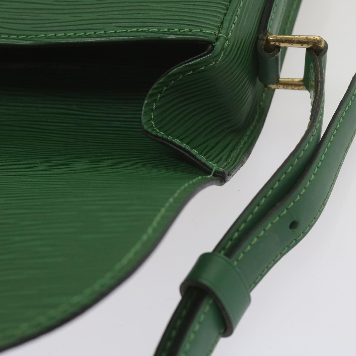 LOUIS VUITTON Epi Saint Cloud PM Shoulder Bag Green M52214 LV Auth 61764