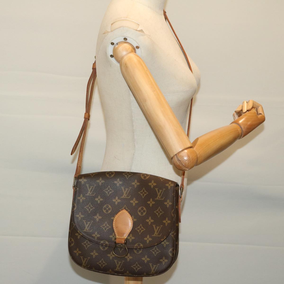 LOUIS VUITTON Monogram Saint Cloud GM Shoulder Bag M51242 LV Auth 61766