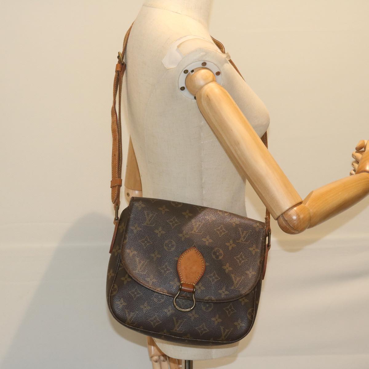 LOUIS VUITTON Monogram Saint Cloud GM Shoulder Bag M51242 LV Auth 61767