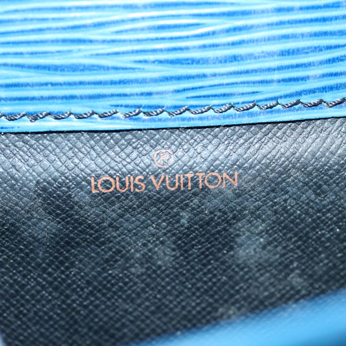 LOUIS VUITTON Epi Cartouchiere MM Shoulder Bag Blue M52245 LV Auth 61774