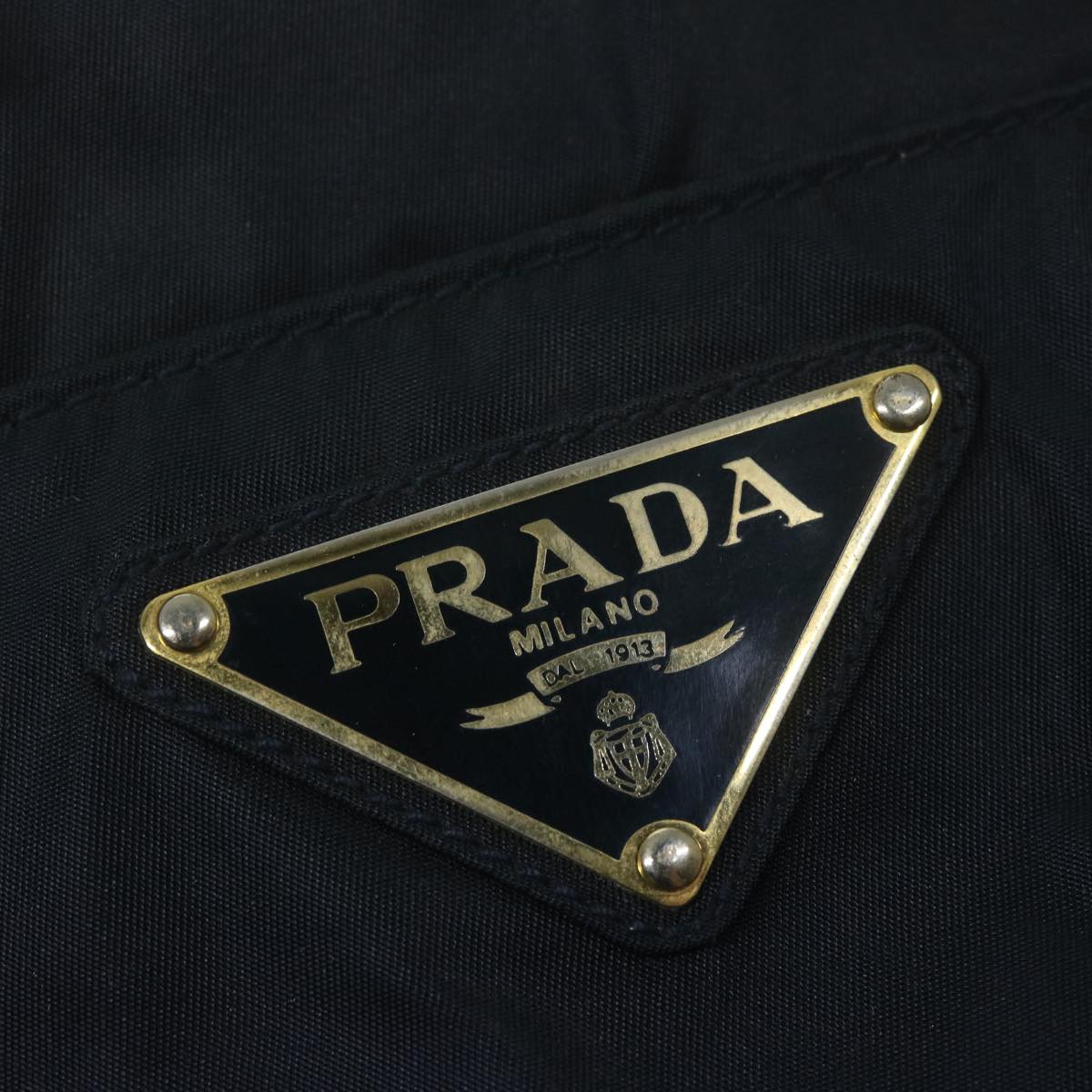 PRADA Hand Bag Nylon Navy Auth 61835