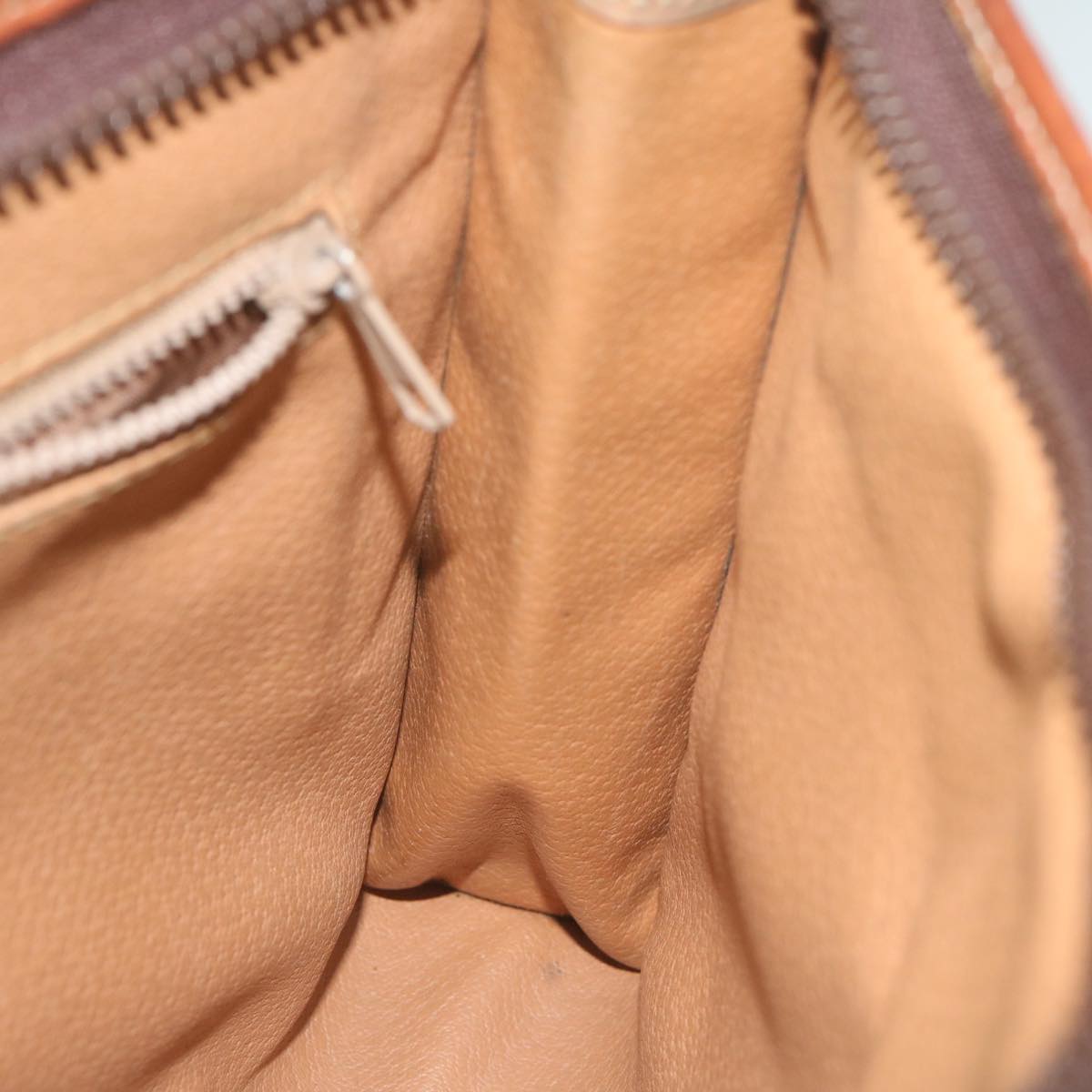 CELINE Macadam Canvas Clutch Bag PVC Leather Brown Auth 61892