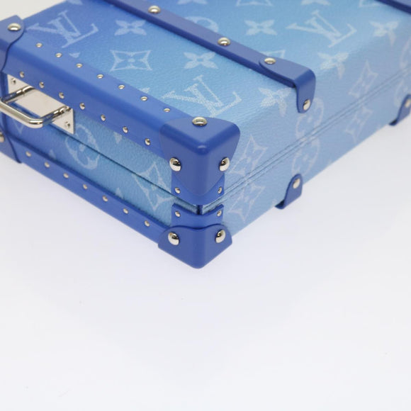 LOUIS VUITTON Monogram Clouds Wallet Trunk Clutch Bag Blue M20403 LV Auth 61941SM