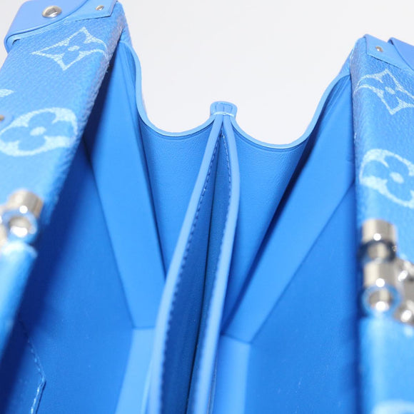 LOUIS VUITTON Monogram Clouds Wallet Trunk Clutch Bag Blue M20403 LV Auth 61941SM