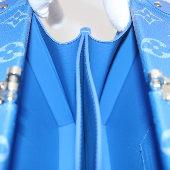 LOUIS VUITTON Monogram Clouds Wallet Trunk Clutch Bag Blue M20403 LV Auth 61941SM