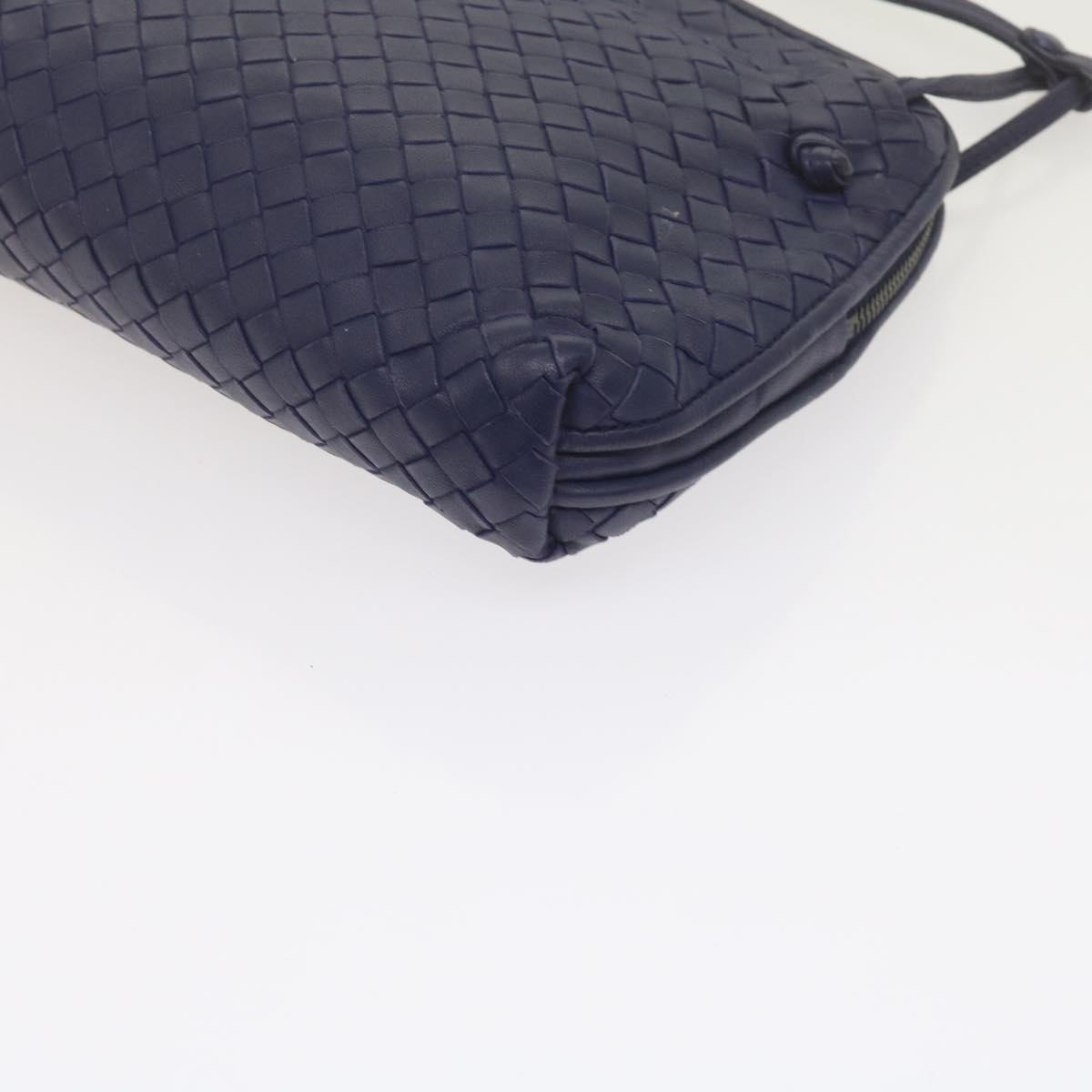 BOTTEGA VENETA INTRECCIATO Shoulder Bag Leather Purple Auth 62024