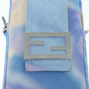 FENDI Zucca Canvas Shoulder Bag Light Blue Auth 62025AV-17