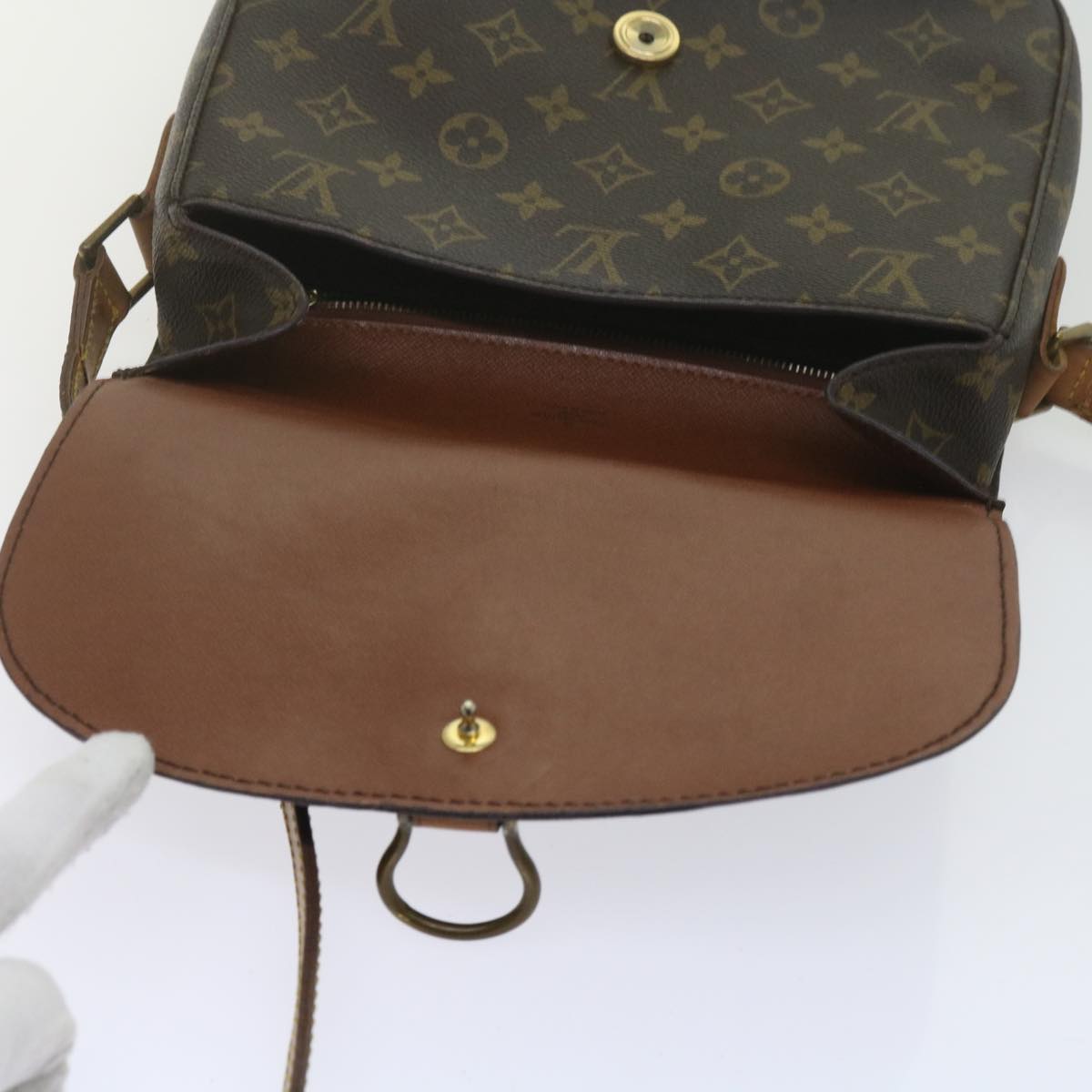 LOUIS VUITTON Monogram Saint Cloud GM Shoulder Bag M51242 LV Auth 62037