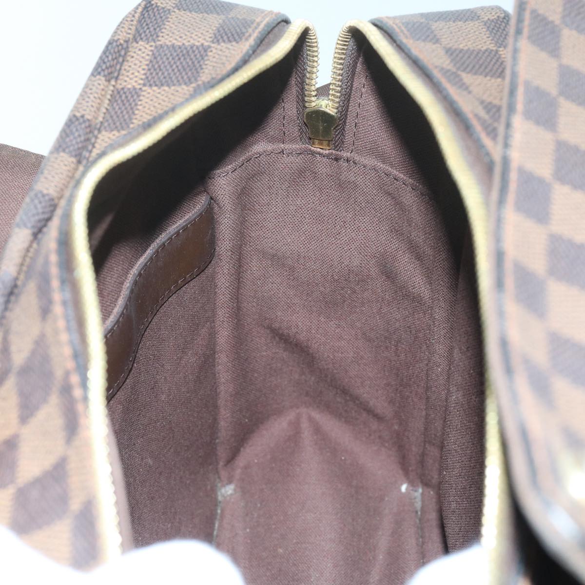 LOUIS VUITTON Damier Ebene Naviglio Shoulder Bag N45255 LV Auth 62052