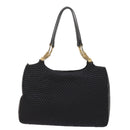 BALLY Quilted Tote Bag Leather Black Auth 62106-13