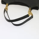 BALLY Quilted Tote Bag Leather Black Auth 62106-7