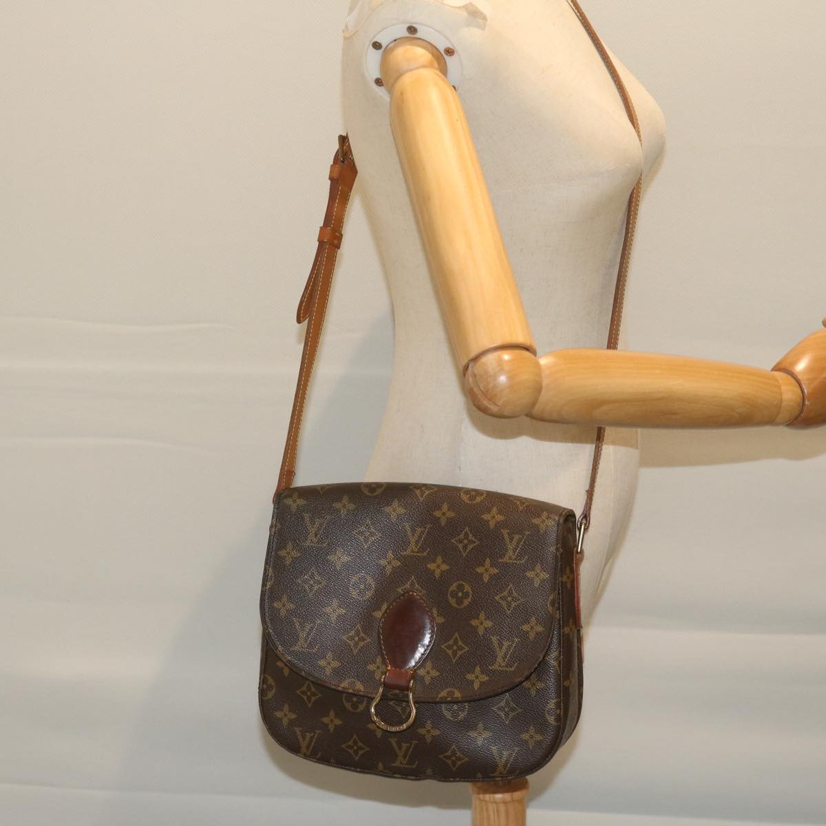 LOUIS VUITTON Monogram Saint Cloud GM Shoulder Bag M51242 LV Auth 62182