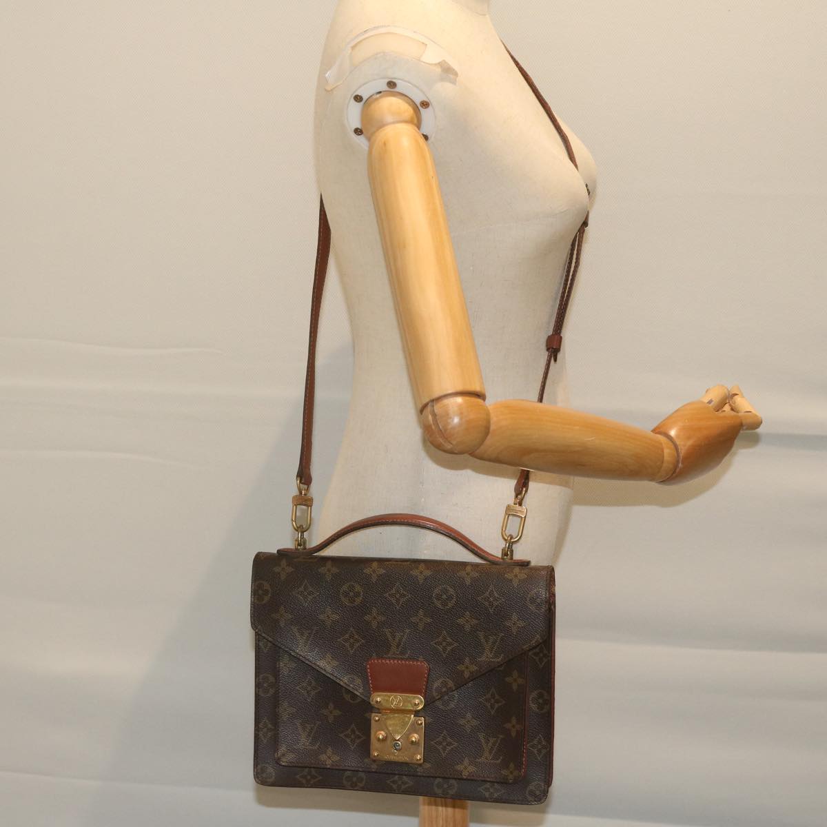 LOUIS VUITTON Monogram Monceau 26 Shoulder Bag 2way M51187 LV Auth 62192