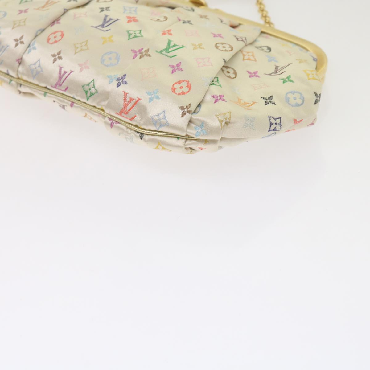 LOUIS VUITTON Monogram Multicolor Omoniere Hand Bag White LV Auth 62290S