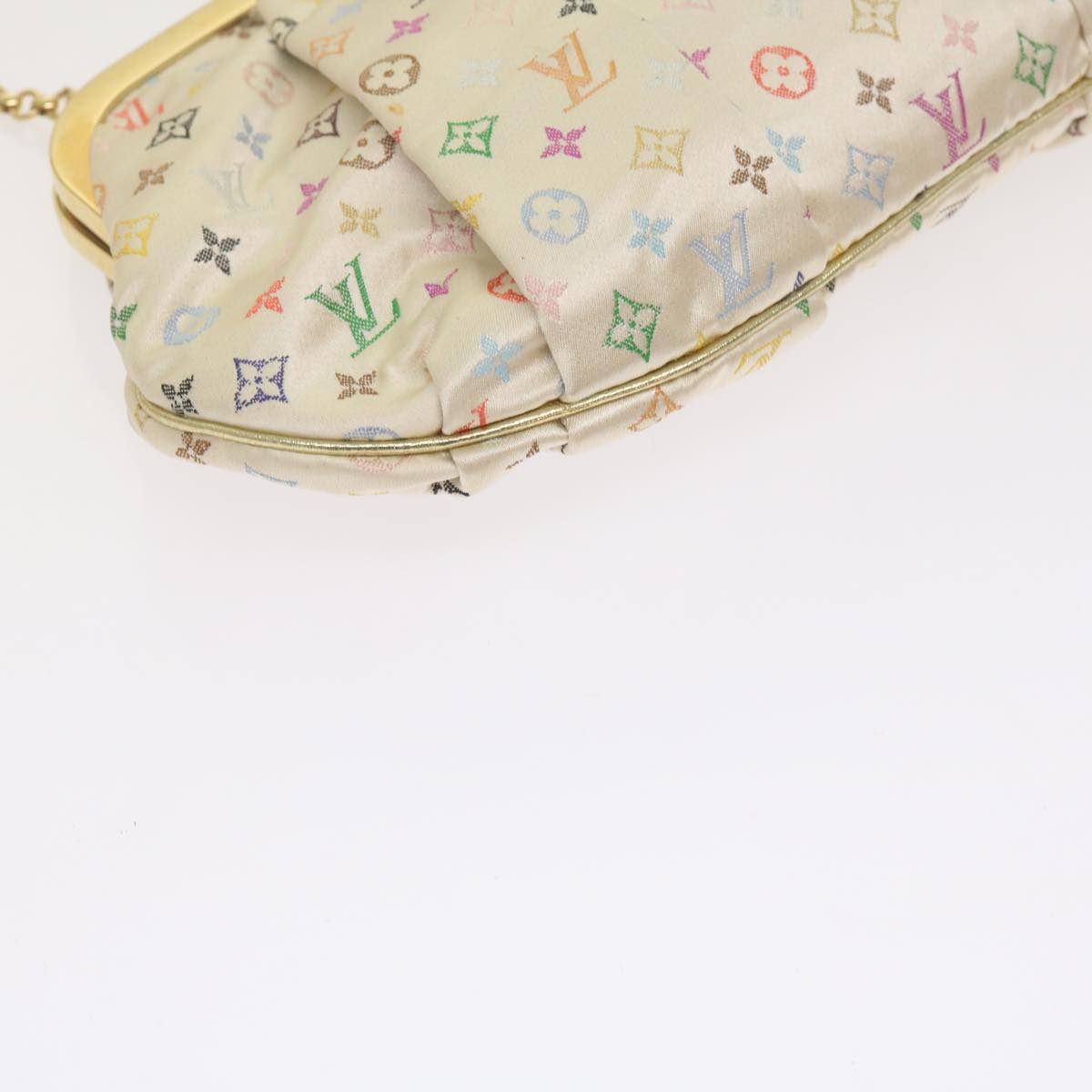 LOUIS VUITTON Monogram Multicolor Omoniere Hand Bag White LV Auth 62290S