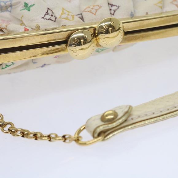 LOUIS VUITTON Monogram Multicolor Omoniere Hand Bag White LV Auth 62290SV