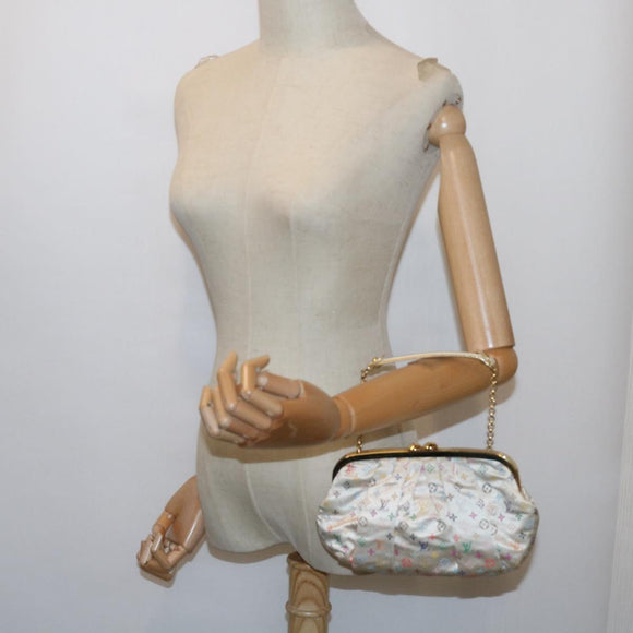 LOUIS VUITTON Monogram Multicolor Omoniere Hand Bag White LV Auth 62290SV