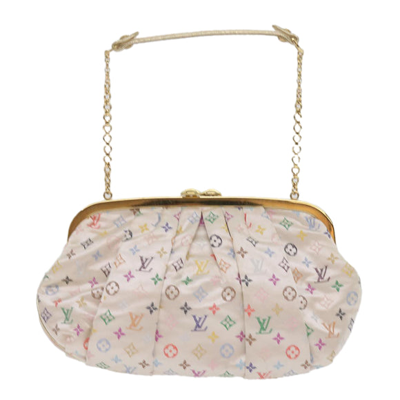 LOUIS VUITTON Monogram Multicolor Omoniere Hand Bag White LV Auth 62290SV