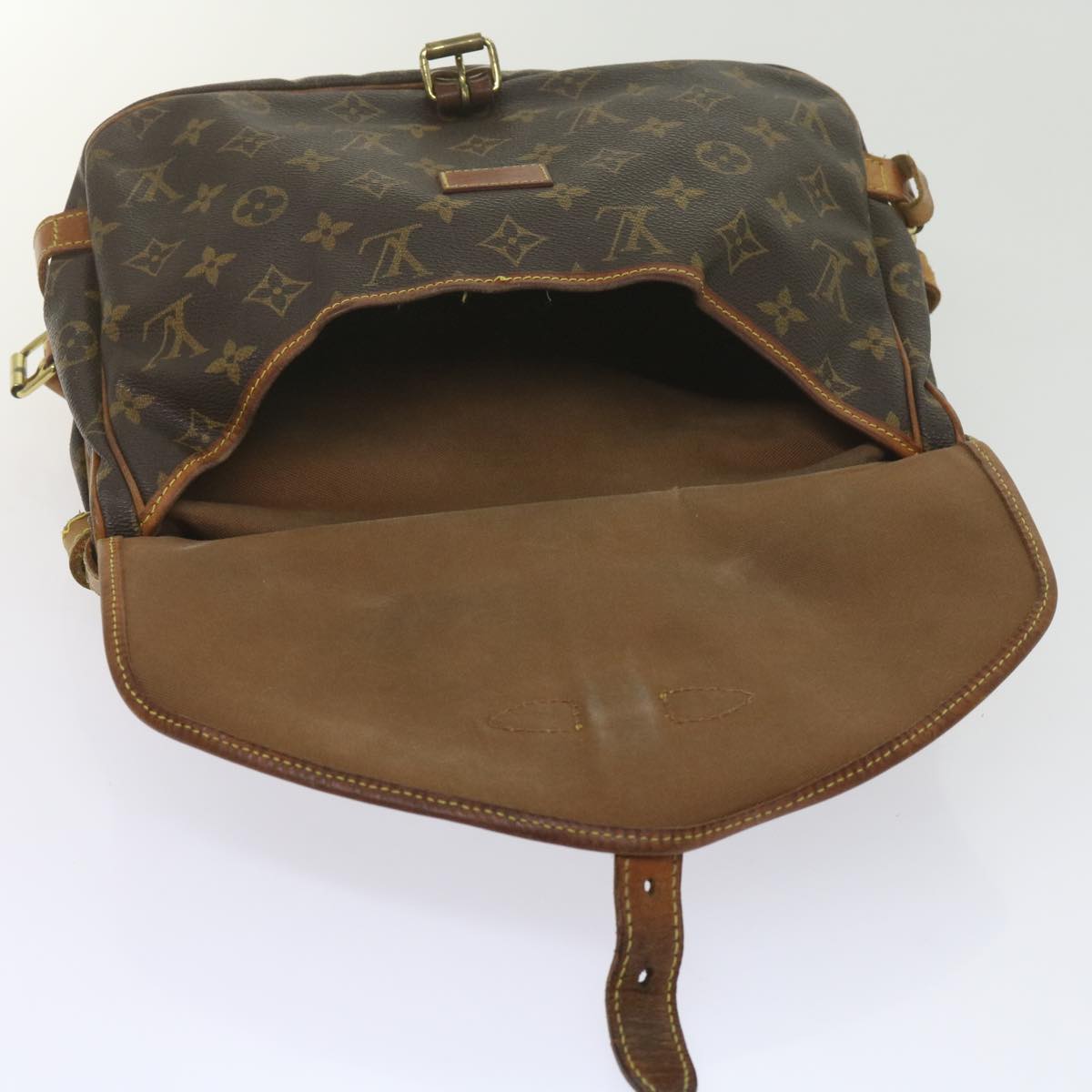 LOUIS VUITTON Monogram Saumur 30 Shoulder Bag M42256 LV Auth 62292