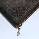 LOUIS VUITTON Monogram Porte Monnaie Zip Long Wallet M61727 LV Auth 62324-7