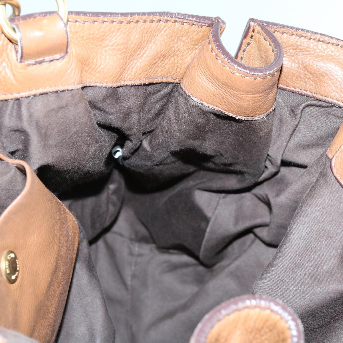 Miu Miu Hand Bag Leather Brown Auth 62342