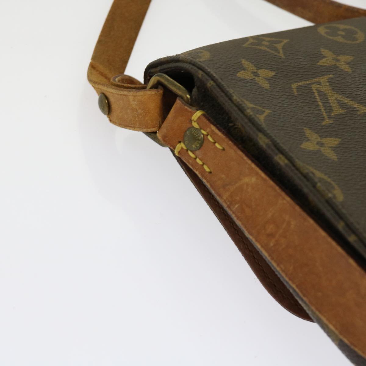 LOUIS VUITTON Monogram Cartouchiere PM Shoulder Bag M51254 LV Auth 62387